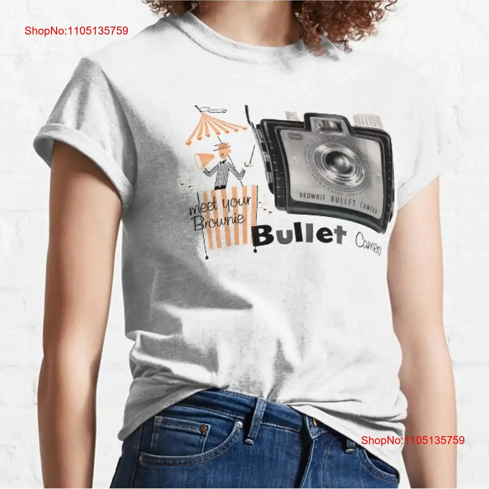 

BROWNIE BULLET CAMERA INSTRUCTIONS Classic T Shirt vintage Washed Stylish streetwear Stretched Casual Soft Unisex homme