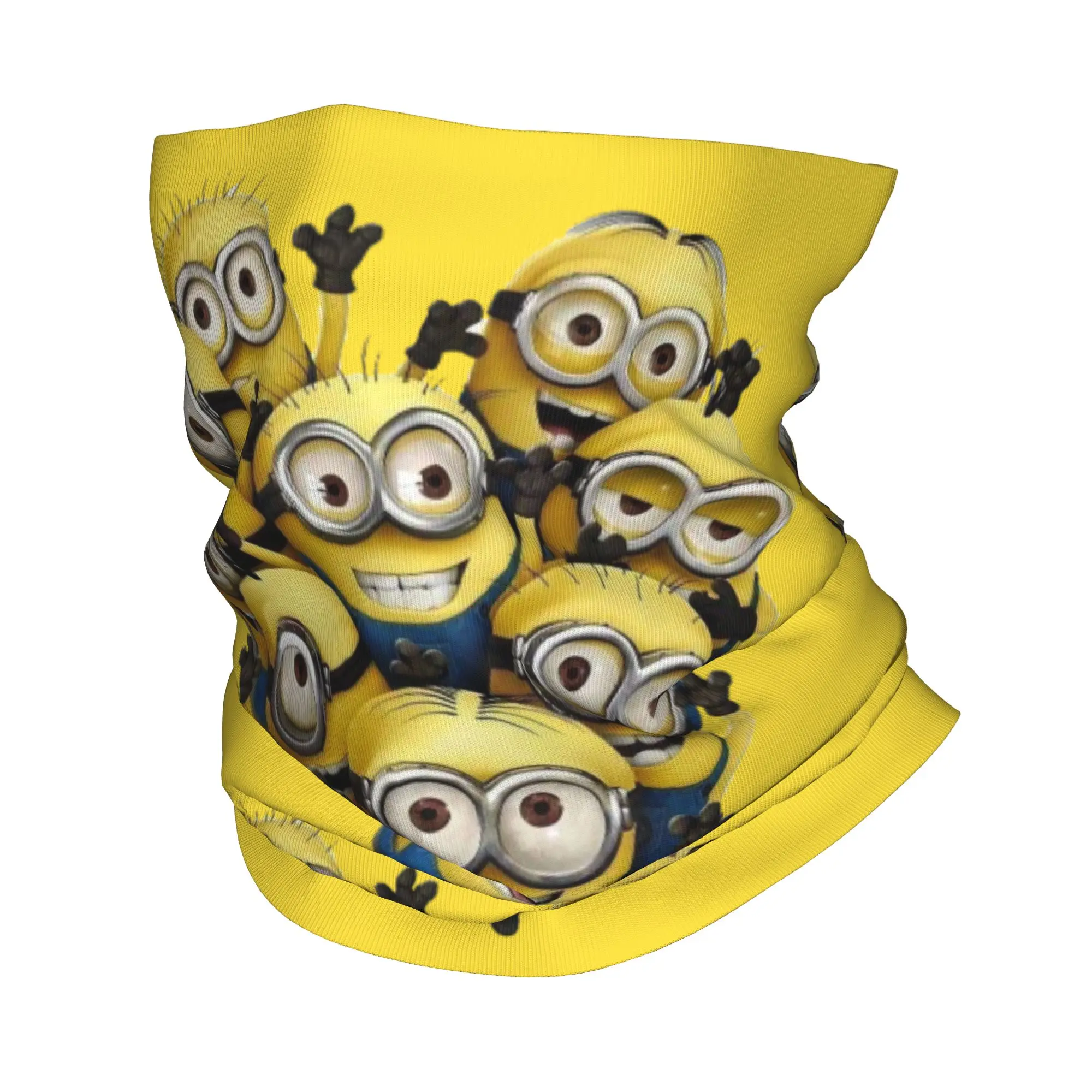 Custom Yellow Heart Bandana Winter Neck Warmer Men Windproof Wrap Face Scarf for Hiking Kawaii Classical  Gaiter Headband