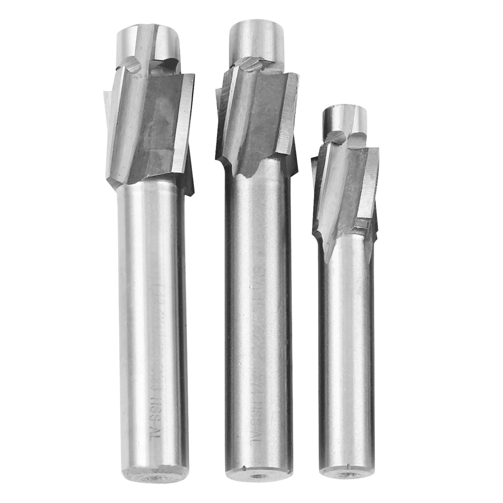 UTTG-7Pcs M3-M12 Counterbore Milling Cutter High Speed Steel Pilot Slotting Tool End Mill Slot Drill Bit Set