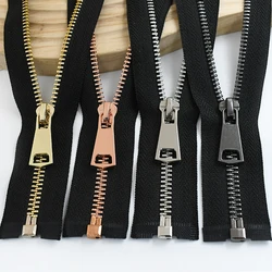 2Pcs 5# Metal Zipper 15-25cm Close-End 30-80cm Open-End Auto Lock Zips for Sewing Garment Pocket Bag Closure Zippers Repair Kits