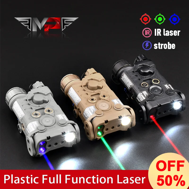 

WADSN Tactic NGAL Red Green Blue IR Laser Nylon Flashlight LED Strobe Airsoft Scout Weapon Light 20mm Rail Laser Hunting Sight ﻿