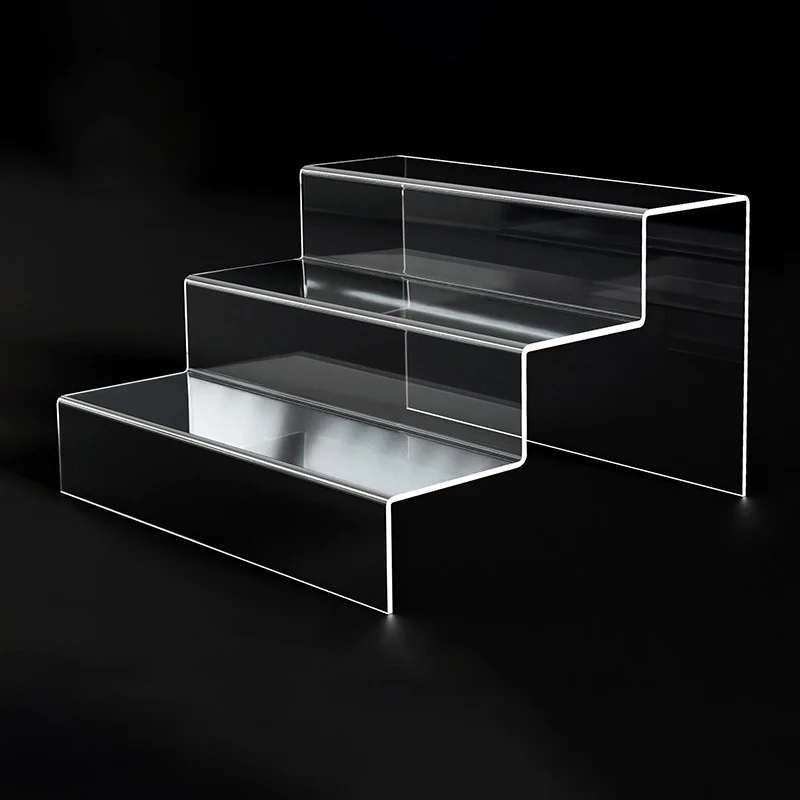 Acrylic Ladder Shelf For Blind Box Toys, Action Figures, One-Piece Display Shelf For Perfume, Shoes, Ornaments Display