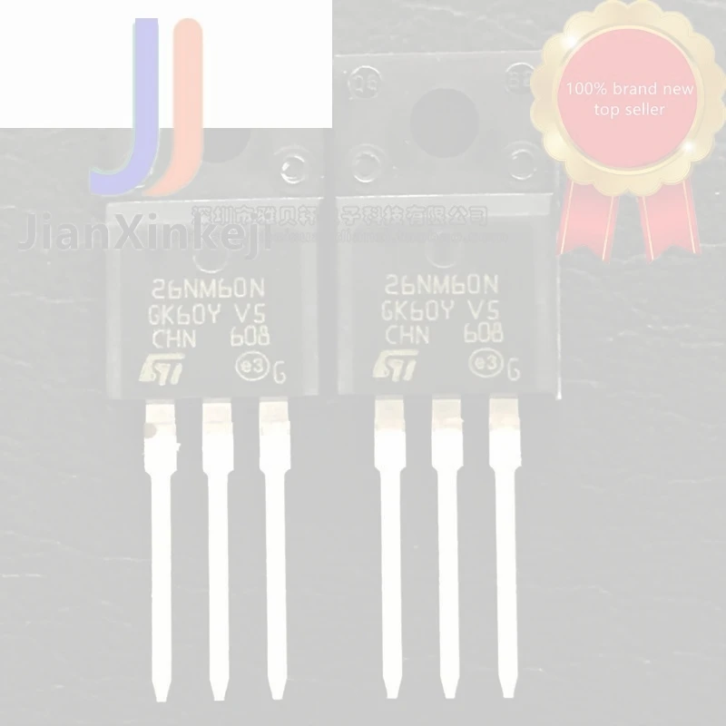 STF26NM60N N channel 600V 20A field effect MOS tube straight plug TO-220 silk screen 26NM60N connection