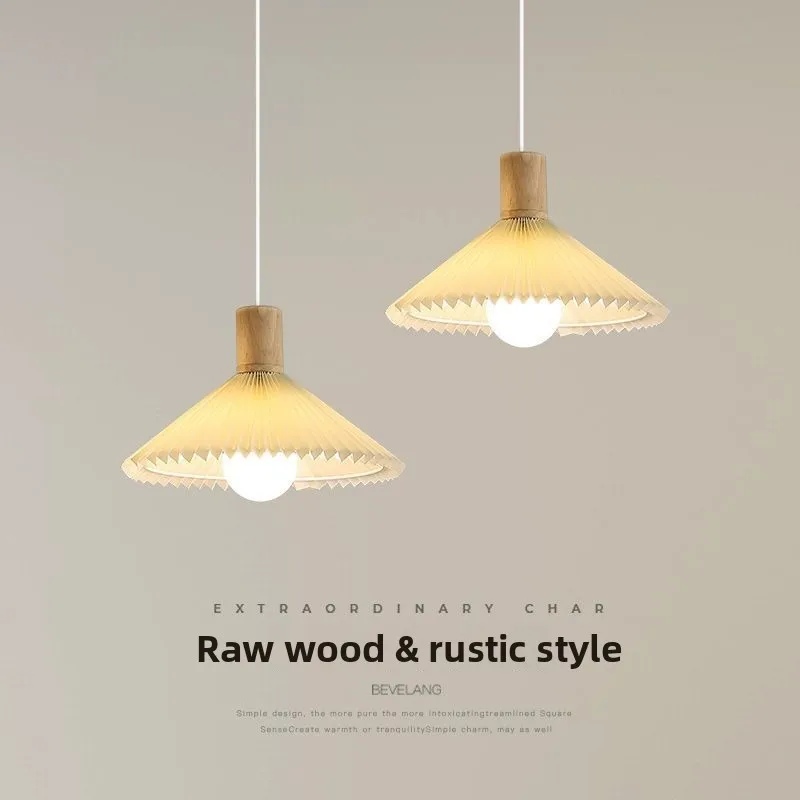 مصابيح معلقة على شكل سقف للمطاعم على الطراز الياباني البسيط لغرفة الطعام وتركيبات الإضاءة الداخلية الخشبية
