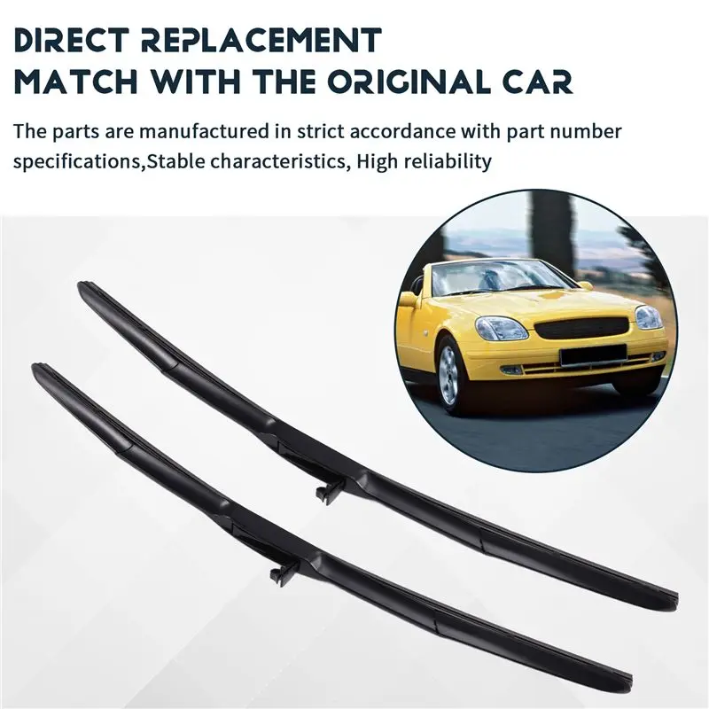 A81M New- For SLK Class R170 1996-2004 Windscreen Wiper Blade 22"+ 22" Front Windshield Hook Car Window Replacemen