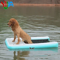 Stock Extra Large 60/47'' Inflatable Dog Water Ramp, Pool Ramp Ladder for Dogs Up to 220lbs, Dog Ramp for Boat Pool, Lake Dog