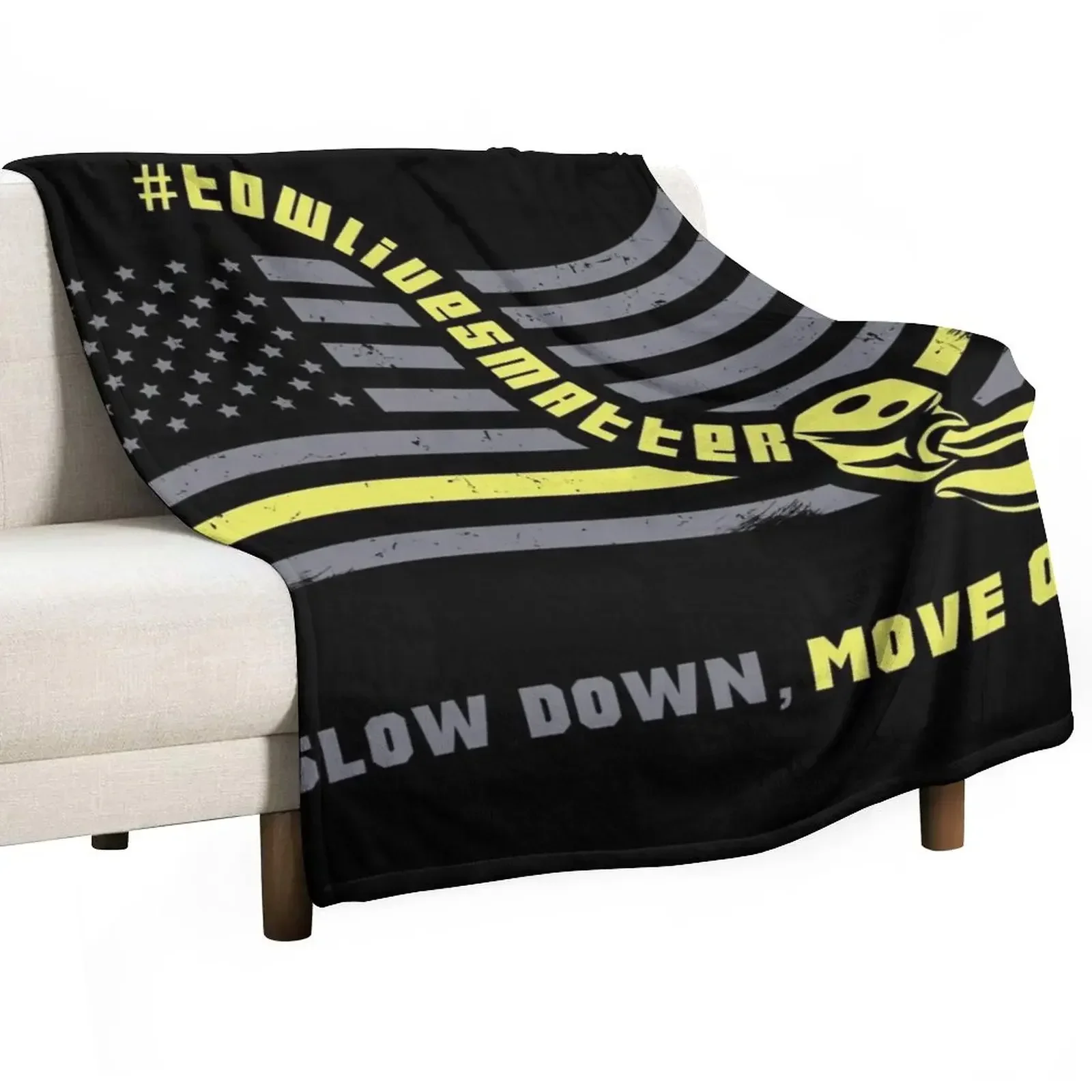 Slow Down Move Over - Tow Truck Operator Gift Throw Blanket Custom Beautifuls Shaggy Blankets