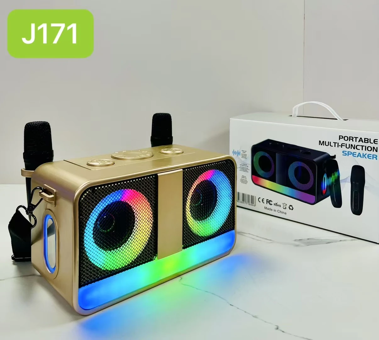 مكبر صوت PA مكبر صوت احترافي متعدد الوظائف مكبر صوت RGB مصباح مضخم صوت ستيريو نظام المسرح المنزلي مشغل صوت محمول #2