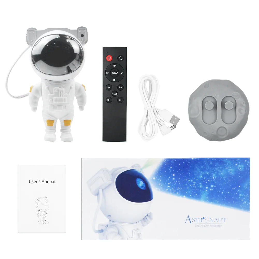 aipintech galaxy star projector led night light starry sky astronaut porjectors lamp decoration home decorative children gifts