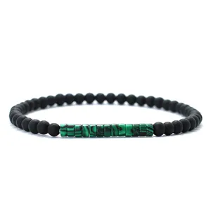 Nuevo pulsador de cuentas minimalistas unisex emperador onyx pulsera de piedra pequeña meditación de yoga braslet pareja brazalete pulsera 12 mejores brazaletes de ventas Nepal - №6