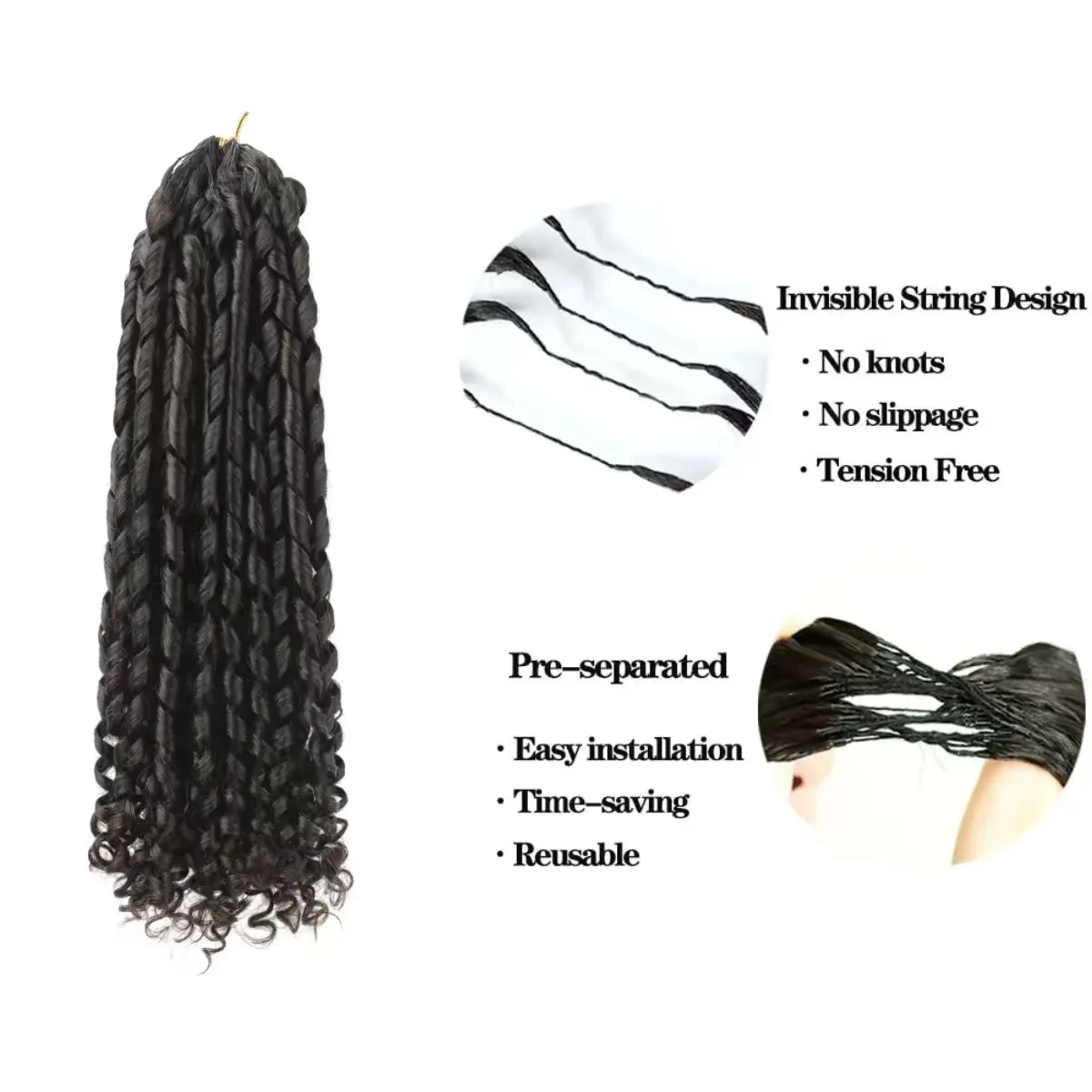 Extensões de Cabelo Humano 100% Cacheado em Espiral Pequena 15A para Crochê, Cachos Pixie Profundos, Cabelo para Crochê Pré-Separado, Tranças Milagrosas Sem Nós