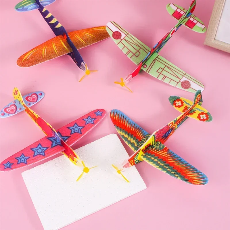 Mini Aircraft Toy Children DIY Hand Throw Flying Glider Plane Foam Airplane Model Party Game Kindergarten Small Toys for Kids