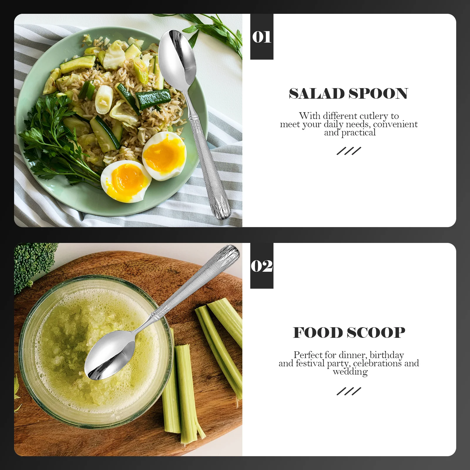 

4pcs Stainless Steel Breakfast Spoons Dessert Eating Spoon For Tea Jam Soup Salad Western Food Serving Practical Cutlery