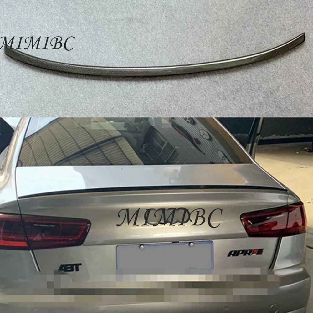 

FOR AUDI A6 C7 Sedan S Style Carbon Fiber Rear Spoiler Trunk Wing 2012-2015 FRP Forged carbon