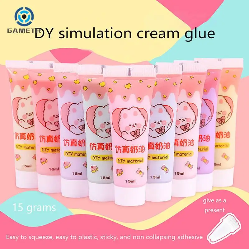 15ml Simulation Creme Kleber DIY Handy Shell Material hausgemachte Haarnadel Goo Karte Briefpapier Box Harz Zubehör