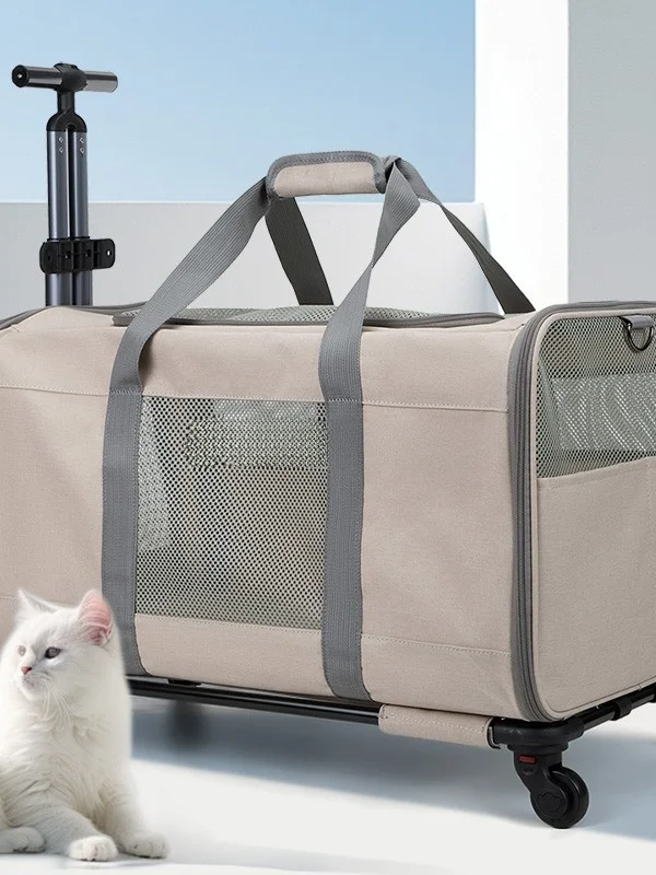 

New Portable Pet Bag Large Capaci Medium Small Dog Outdoor Pull Rod Box Staable Pet Pull Box for Traveling Outdoors