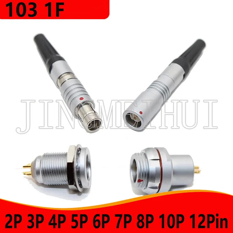 

Compatible Fischer 103 M14 1F 2 3 4 5 7 8 12 Pin Male Plug Female Socket Half-moon Positioning Pin Mobile And Fixed Connector