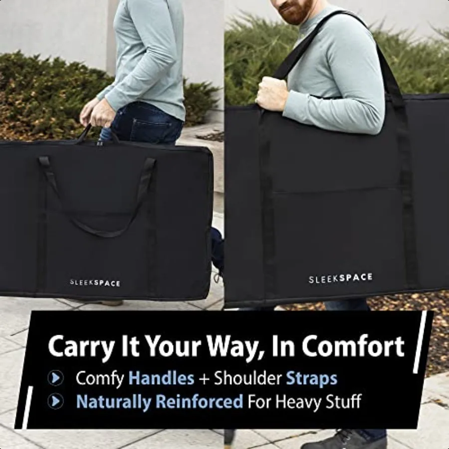 Sleekspace Art Portfolio Case. Soft Case Profional Portfolio with Multi Handles for Artwork StoragePresentation Book Carrying A