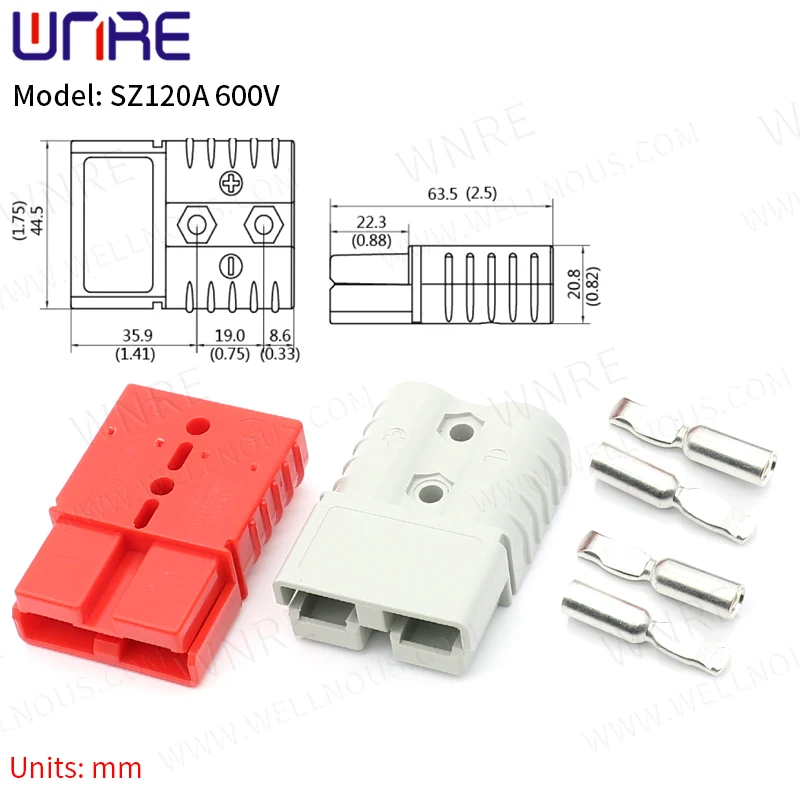 SZ120A (4awg-25mm²) Connector Wiring Terminal Plug Charging Socket Port Battery Interface Adapter Energy Storage Connector