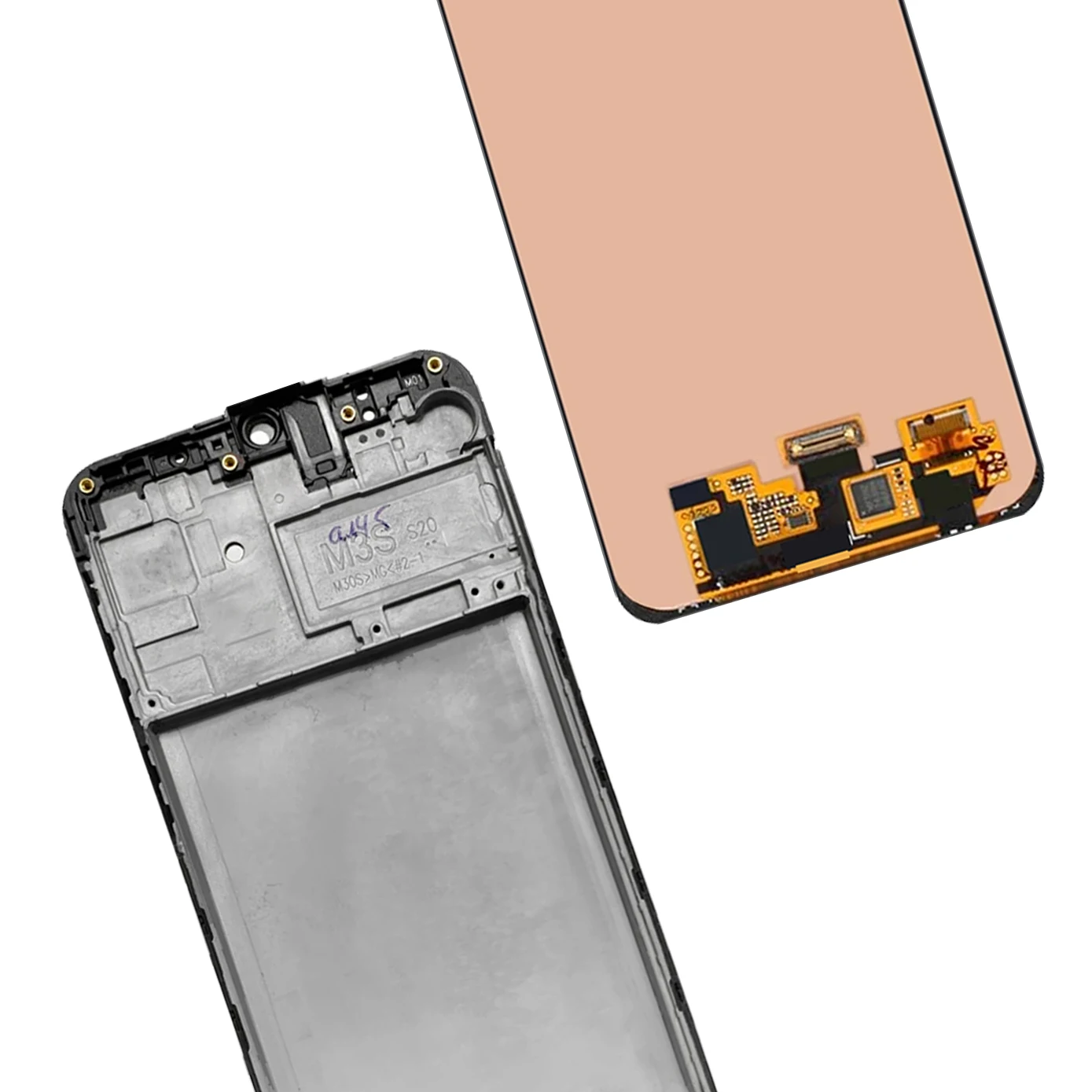 Tela de toque lcd super amoled com moldura para samsung galaxy m21 2020, m215, sm-m215f/ds, digitalizador