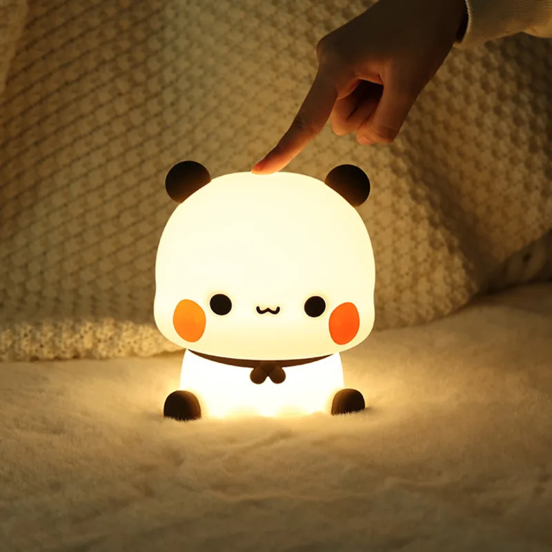 Bubu Dudu Led Night Light Lamp Panda Bear Cute Animal Cartoon Nightlight for Kids Living Room Bedroom Bedside Lamp Decorative