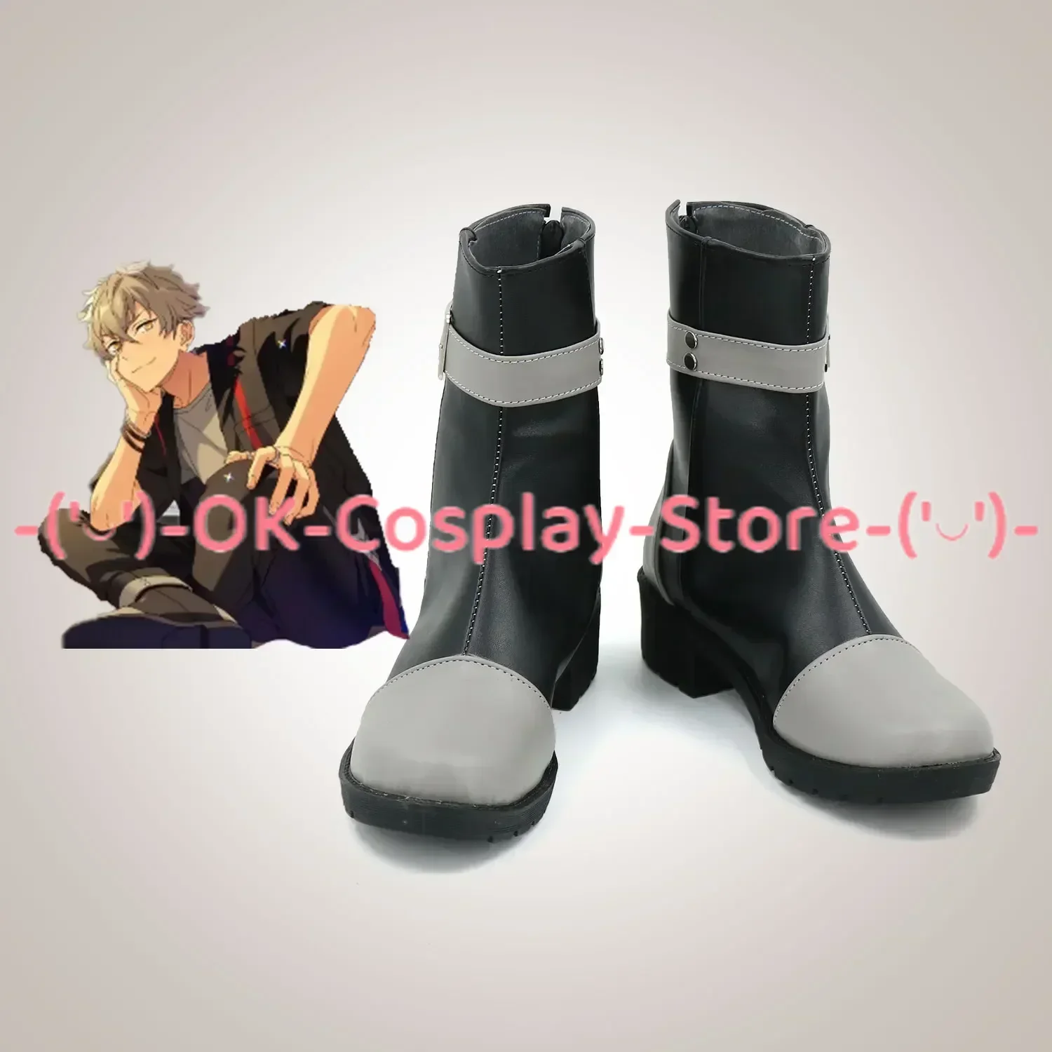 [Customized] Ensemble Stars Ogami Koga Cosplay Shoes Anime Game Roleplay Costume Prop Halloween Carnival Party PU Leather Boots