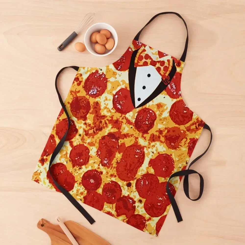 

Pepperoni Pizza Tuxedo Apron Men kitchen Things For Kitchen for women halloween For Kitchen Apron