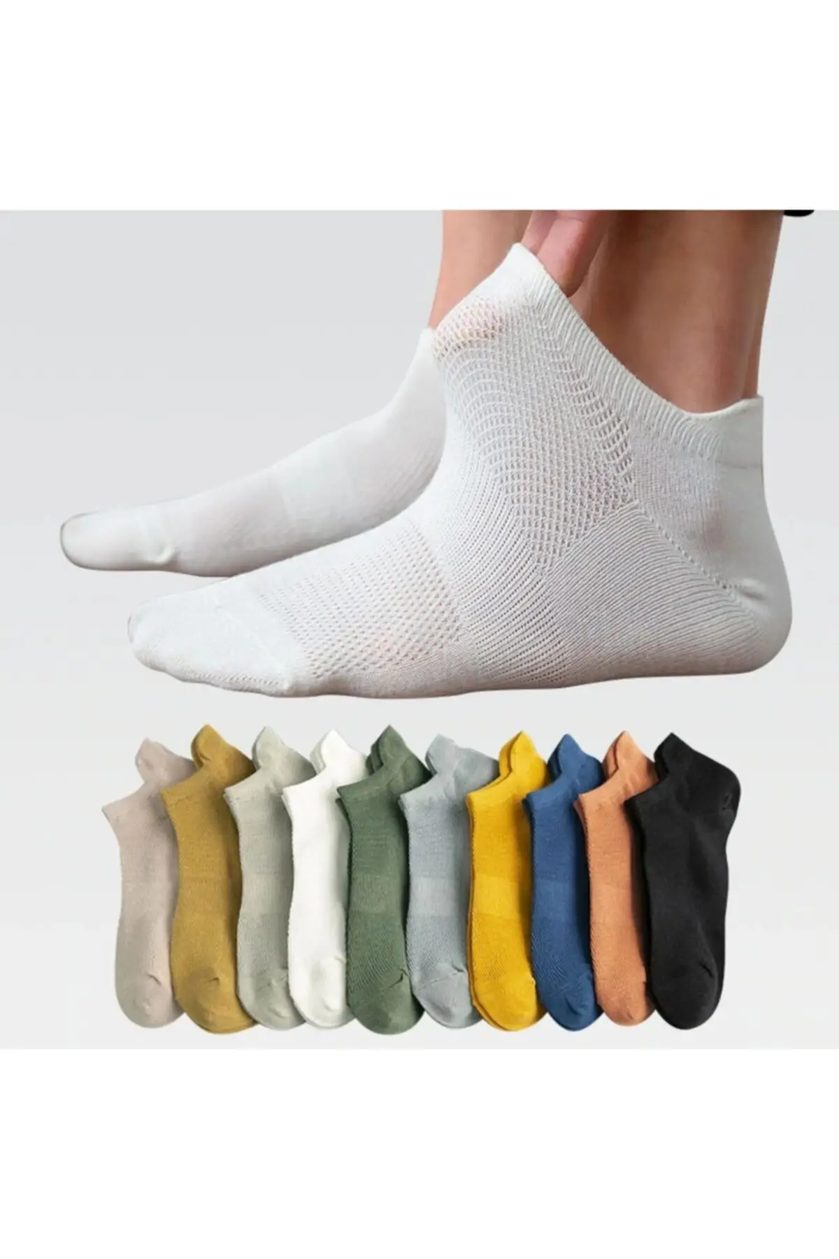 Unisex Sport Booties Colorful 10 Pieces Antibacterial Extra Soft