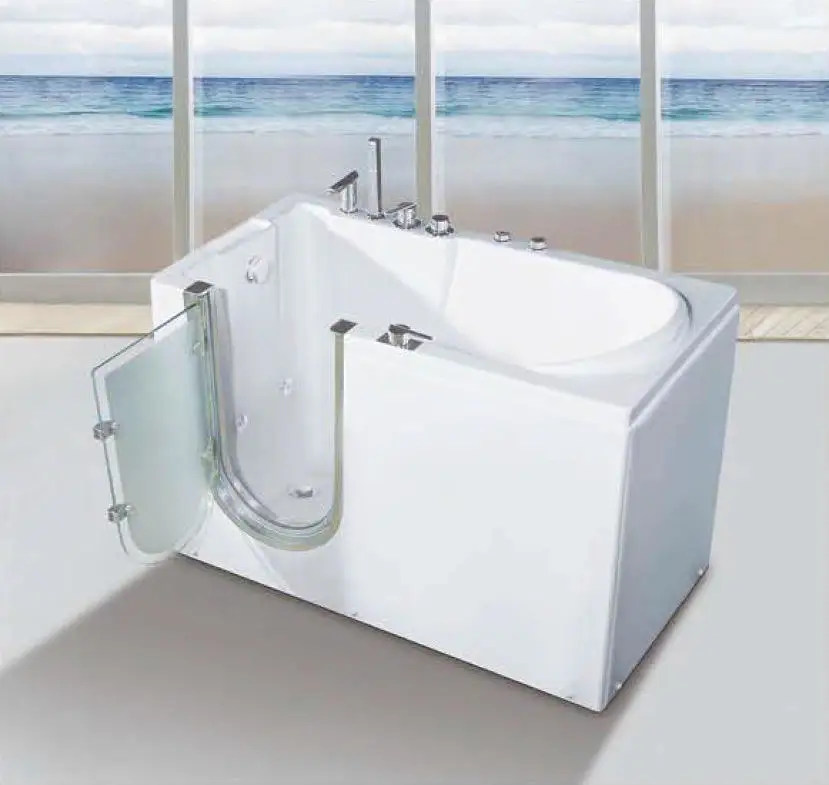 Wholesale Acrylic Walk-in Spa Tubs with Seat Height Heating Bubble Massage Bath Tubs for Adults for Bathroom Usepromote sales