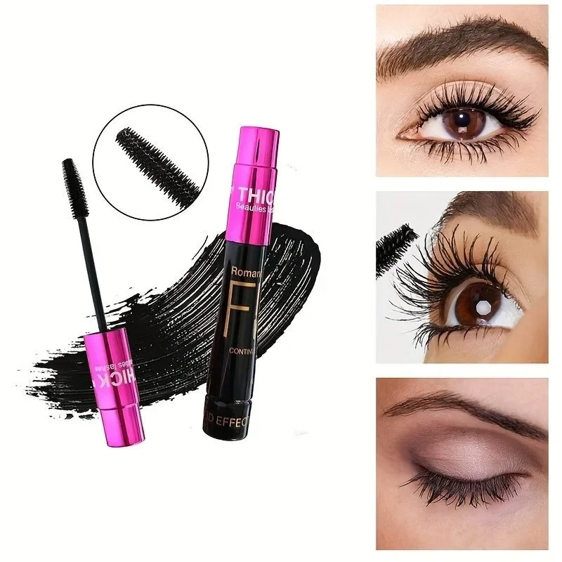 Wodoodporny tusz do rzęs 3D Fiber Mascara, długotrwały, naturalnie podkręcający rzęsy, nie rozmazuje się, maksymalnie powiększa objętość, intensywnie pogrubia i wydłuża.