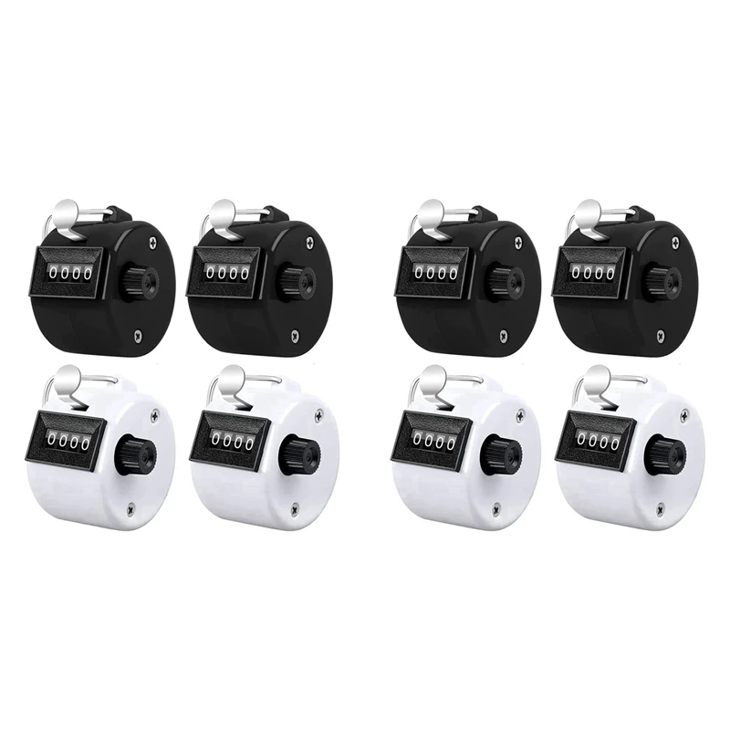 GTBL Pack Of 8 Counter Clicker 4-Digit Number Count,Handheld Mechanical Counters Clickers Pitch Counter