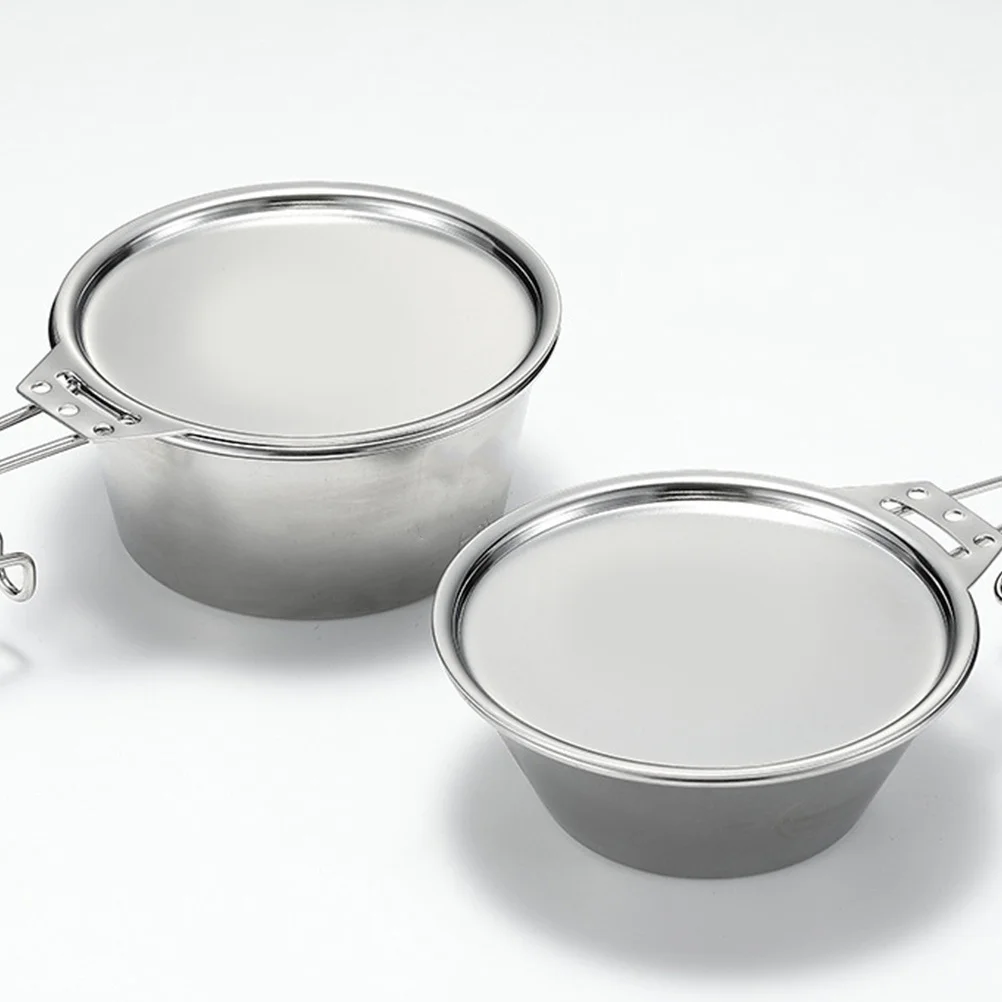 

Snow Cup Lid Stainless Steel Spill Proof Round Cover For Camping Picnic Bowl Tea Drink Fresh Keeping Dust Insect Proof