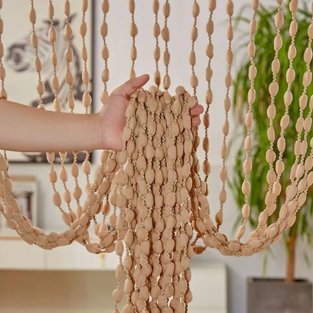 1*2M Romantic Beaded String Curtain Elegant Tassel Window Curtain Simple Fashion Solid Color Door Curtain
