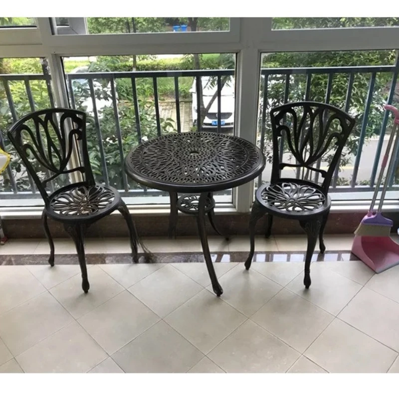 

Outdoor tables and chairs courtyard European-style villa leisure garden balcony furniture wrought iron