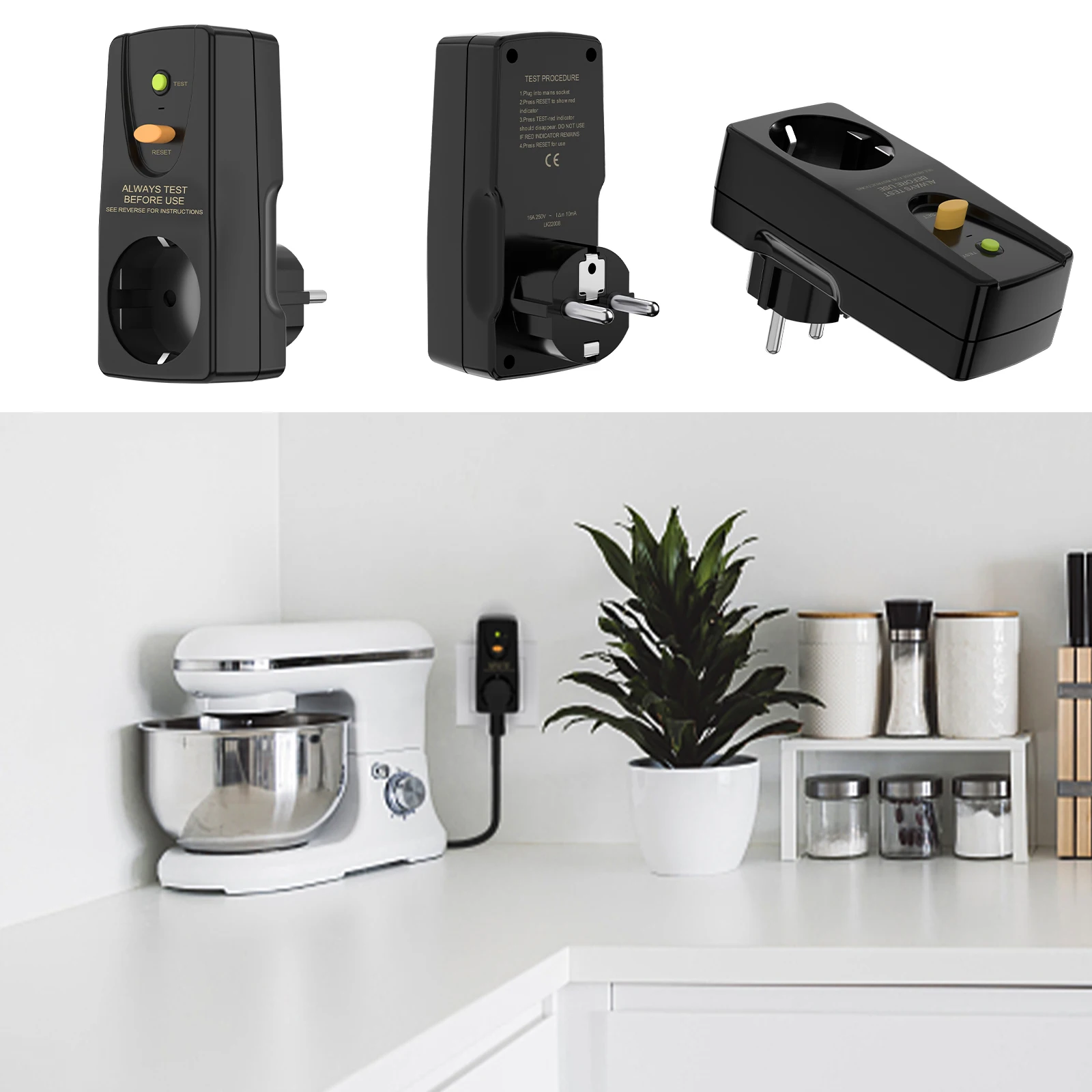 16A تسرب حماية المكونات الاتحاد الأوروبي مقبس الحماية الشخصية مع مفتاح أمان FI المنزلية قطاع دارة انقطاع في الهواء الطلق