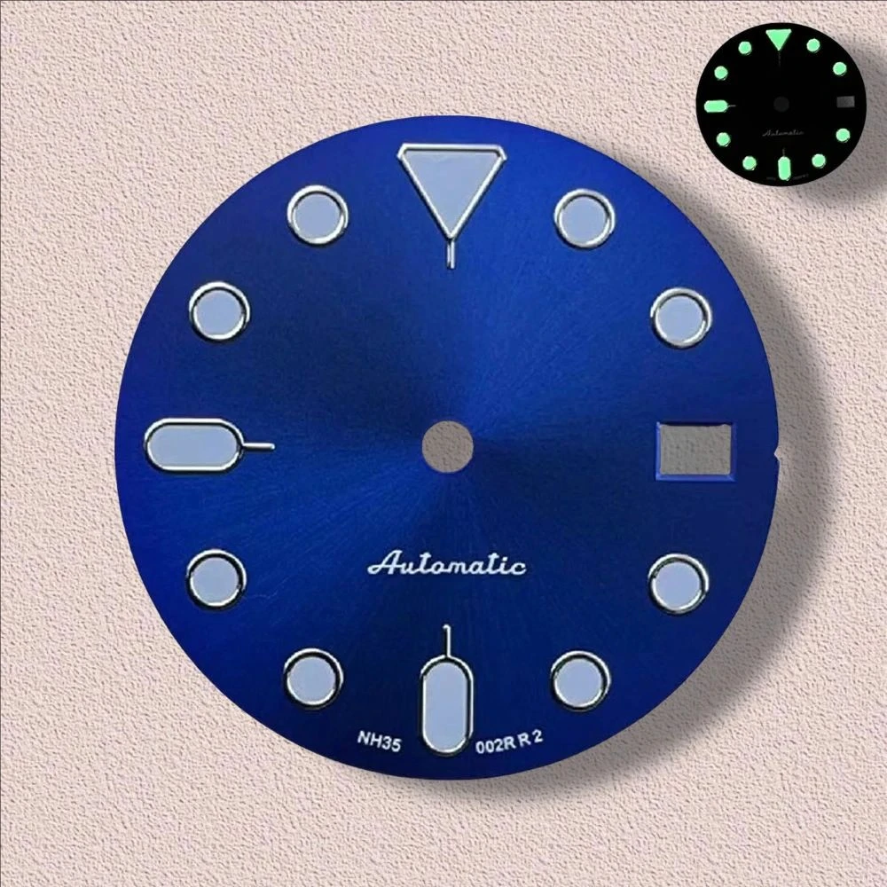 

28.5mm S Logo NH34/NH35 SUB/SKX007 Dial Fit NH34/NH35/NH36 Movement Green Luminous High Quality NH34/NH35 Accessories