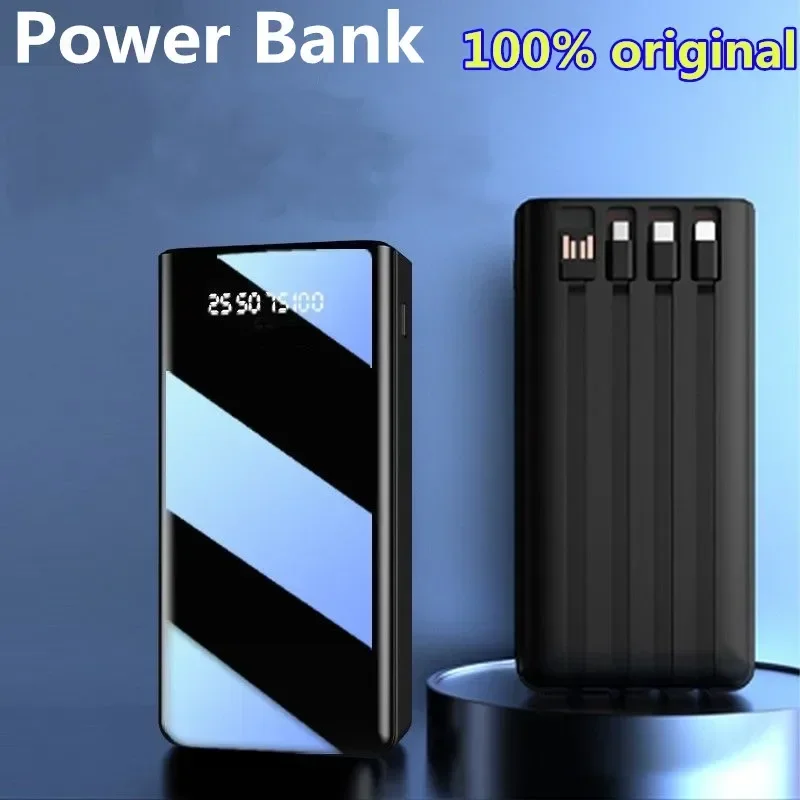 New Power Bank 100000mAh TypeC Micro USB Fast Charging Powerbank LED Display Portable External Battery Charger for Phone Tablet