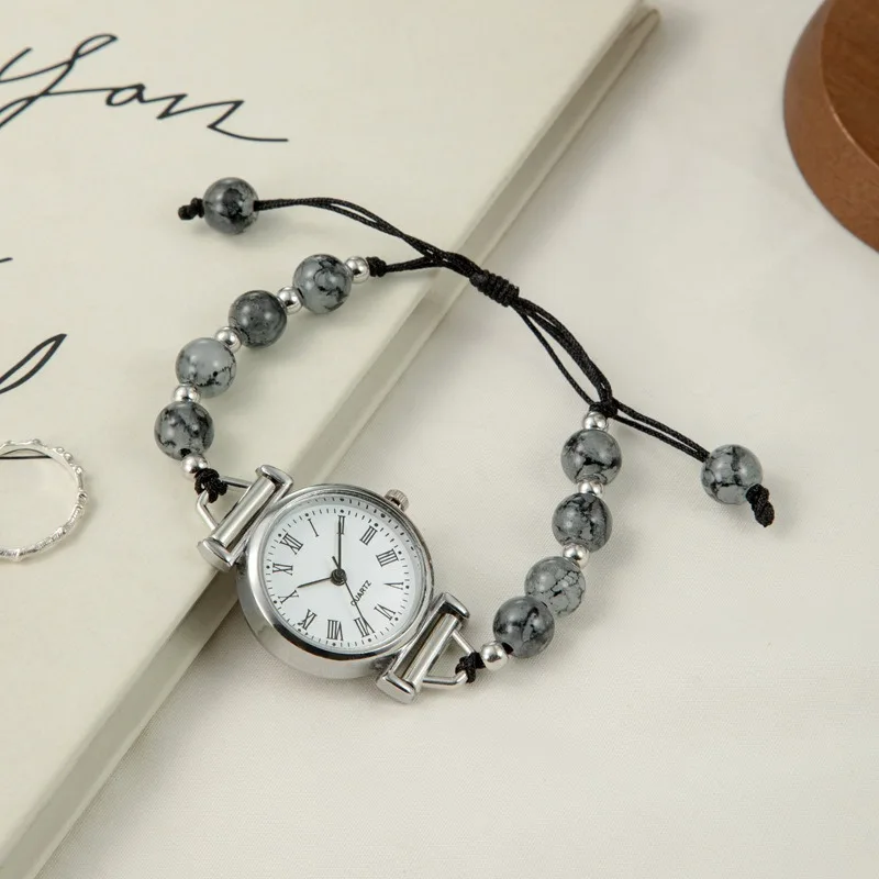 Women's Watch Small Woven Watch Versatile Light Luxury Bead Bracelet Watch for Fashionable Accessories Can be customized