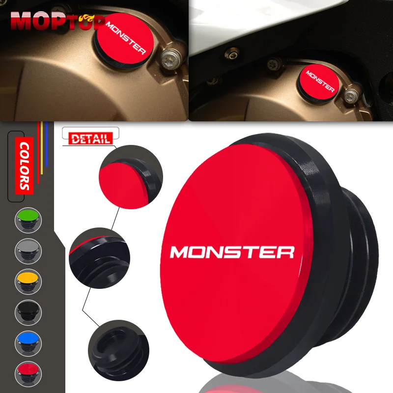 New M20*2.5 Motorcycle Accessorie Engine Oil Filler Plug Cap Cover Screw For MONSTER 821 696 796 797 1100 monster EVO 1200 1200S