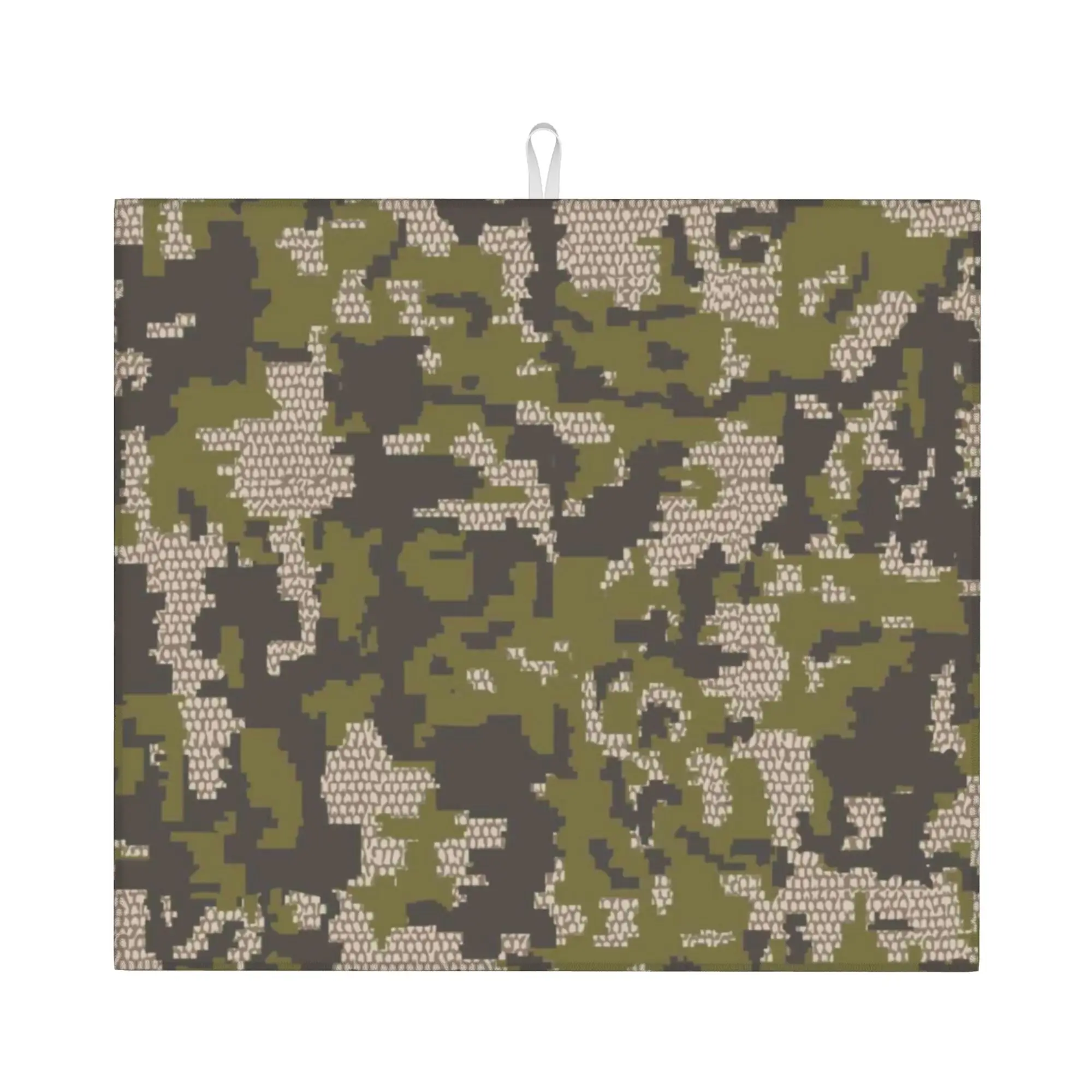 Wicked Camo Verde Camouflage Non Slip Kitchen Counter Protector Mat Barware Tableware Reusable Bathroom Drying Mat For Kitchen