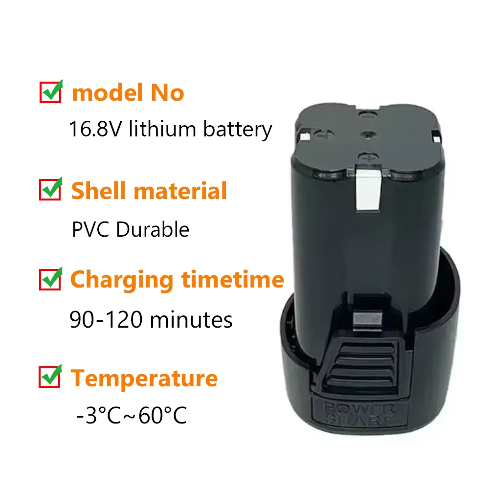 For electric screwdrivers and drills 5000mAh 16.8V universal lithium battery for power tools, multi-function battery