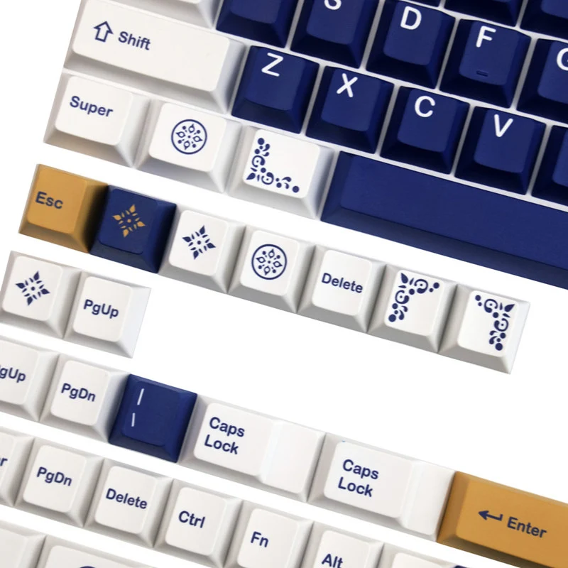 Imagem -04 - Gmk Lazurite Keycaps Perfil Cereja Pbt Sublimação de Tintura Teclado Mecânico Switch mx 61 64 68 884 84 84 980 144 Chaves