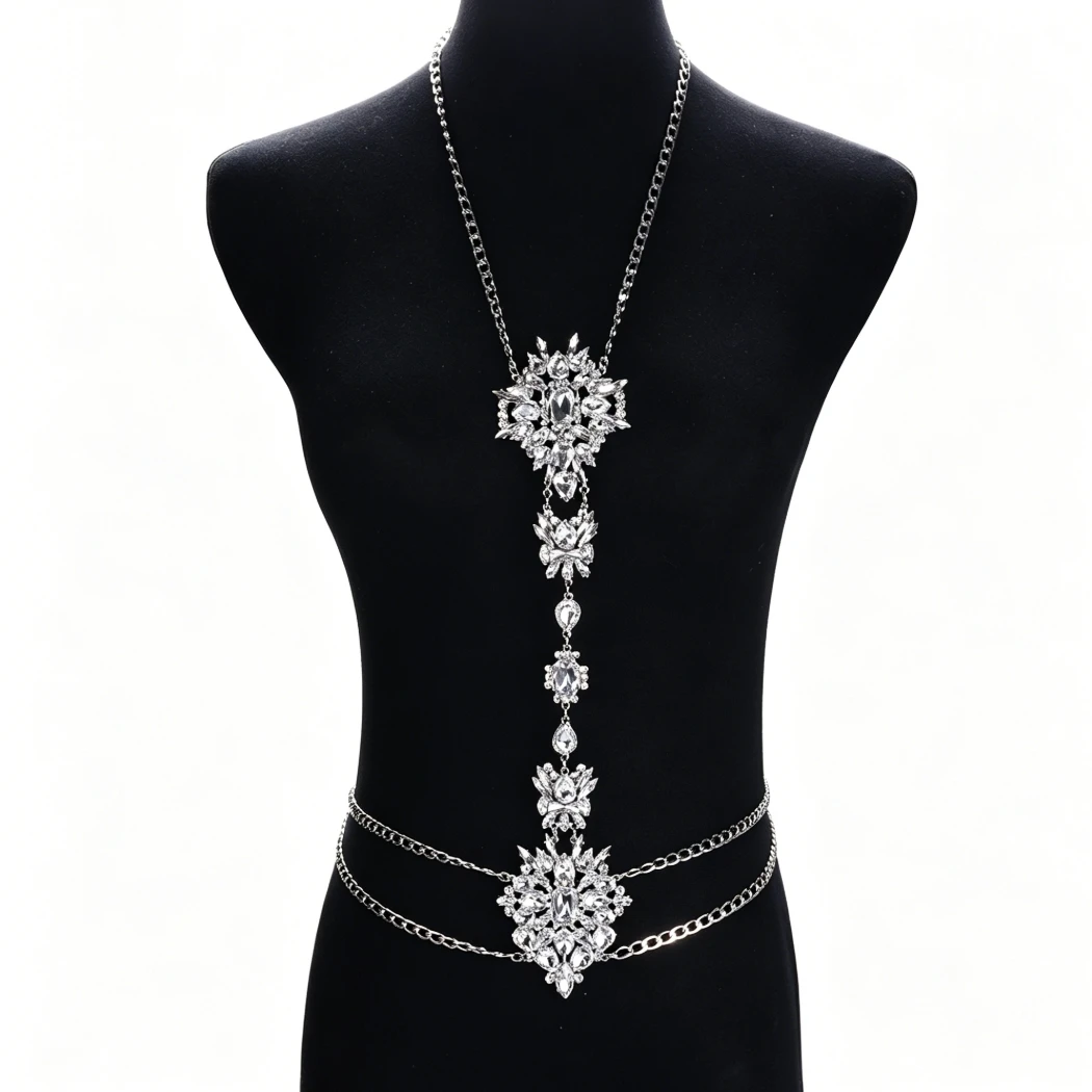 2026 New Fashion Clear Crystal Rhinestone Waist Chains Body Chain Necklace Women Jewelry Sexy Belly Chains Woman Waistband