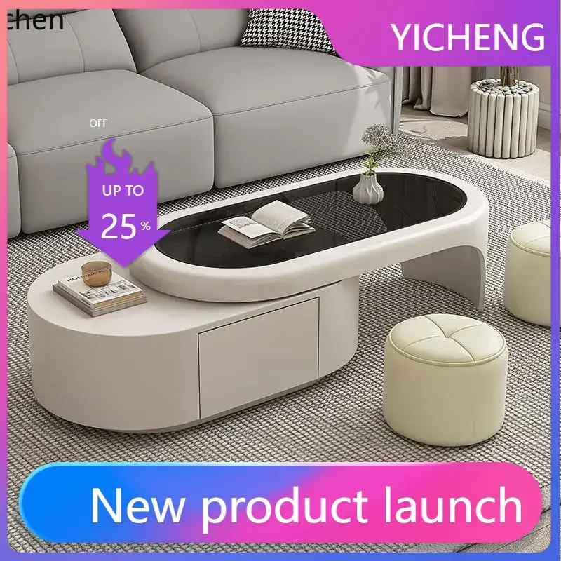 

LYY coffee table living room household apartment coffee table TV cabinet combination modern simple drawer storage coffee table