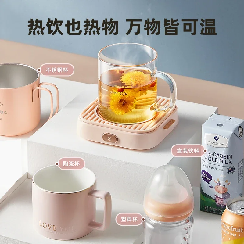 220V Electric Cup Warmer with Automatic Heating Feature, Efficiently Keeps Milk/H2O Hot, Ideal for Home and Office Use