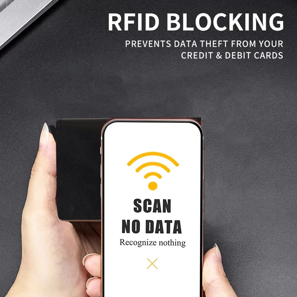 Rfid Small Men Wallets Luxury Brand Credit Card Holder Money Bags Pop Up Bank Cardholder Wallet Wallet for Men Cartera Hombre