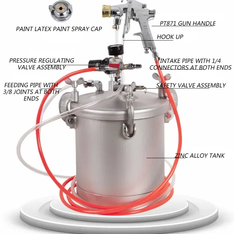 Imagem -03 - Látex Tinta Spray Bocal Espalhando a Pressão Barrel Coating Call Central 10l