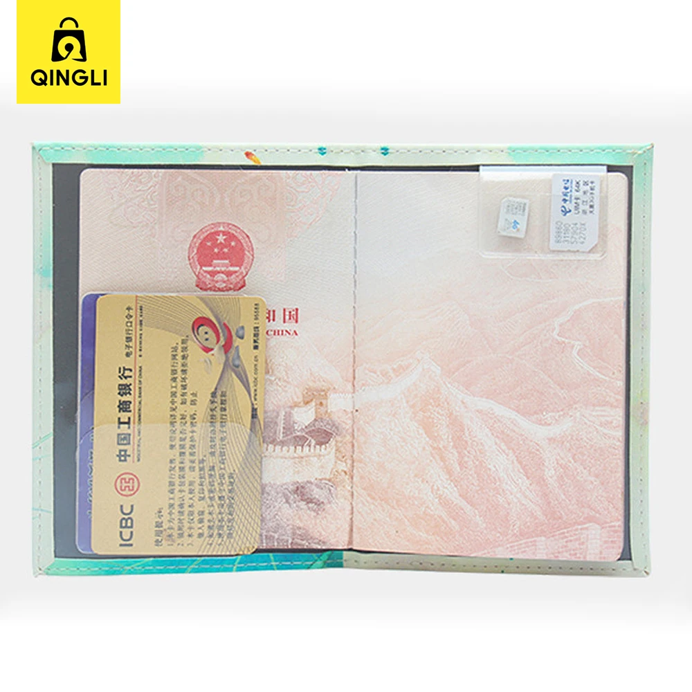 New Oriental Aesthetic Passport Cover Exquisite Kingfisher White Crane Feitian Mural Passport Holder Travel Card Ticket Holder