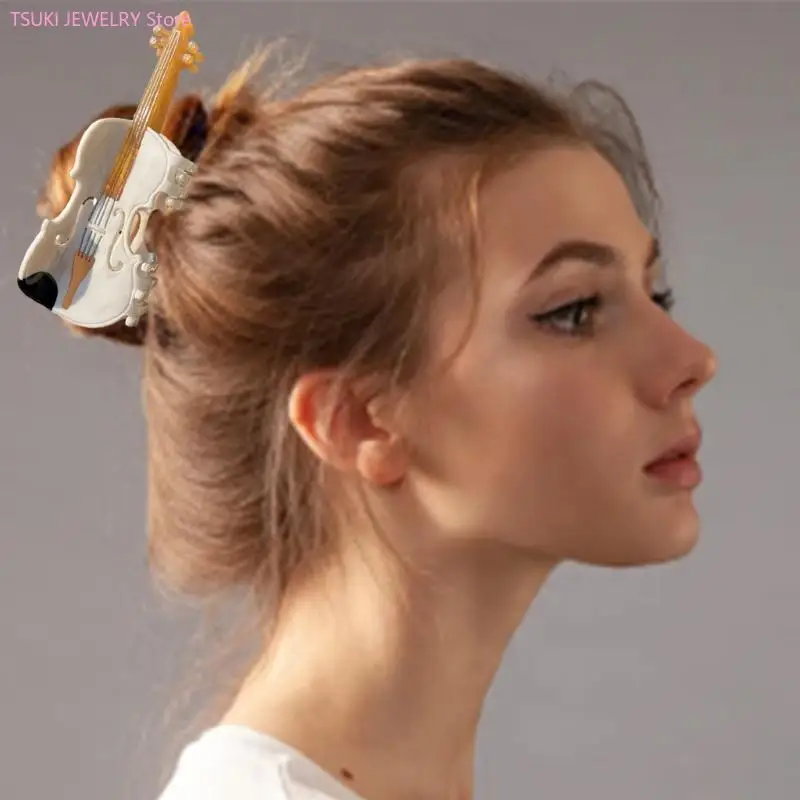 مشبك شعر من خلات الحنين 62KE مع عناصر كرتونية مثالي للنساء العصريات ومحبي الموسيقى