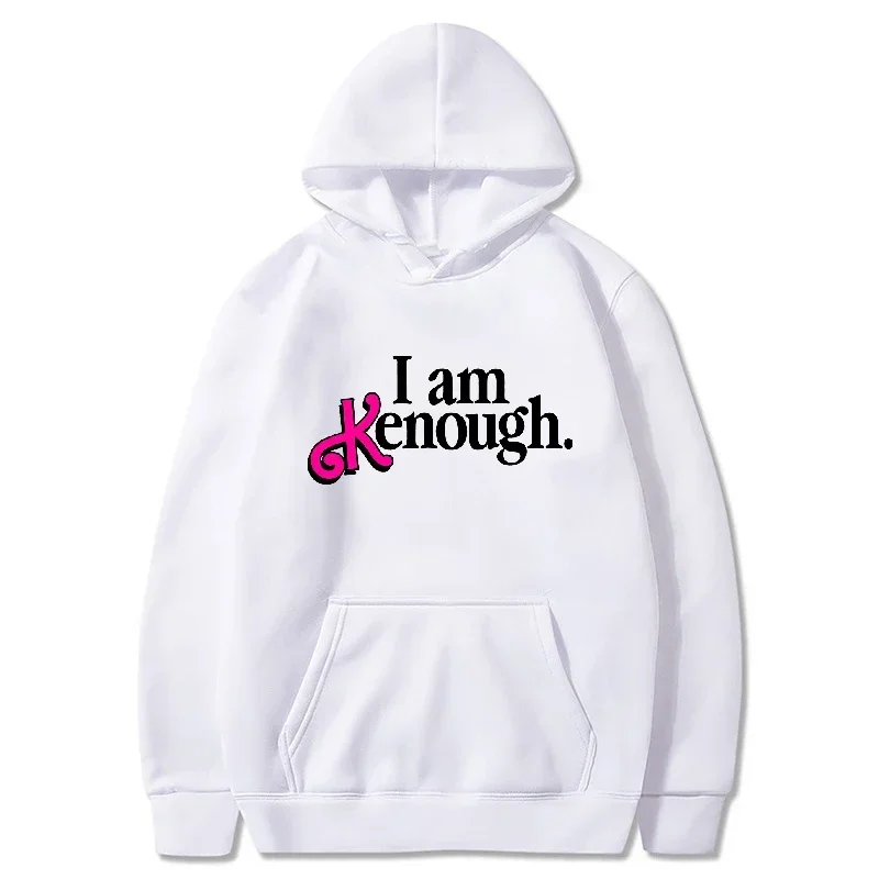 Kenough Hoodies Men Fashion I Am Kenough Graphic Printed Sweatshirts Women Casual Harajuku Streetwear Hooded Pullover Sudaderas